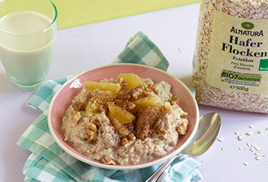 Porridge con nueces y naranja